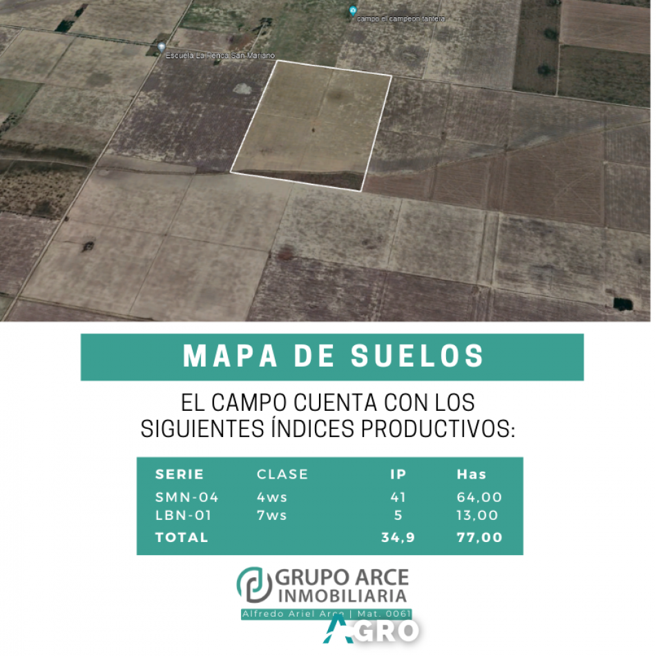 Campo 77Has Agicolas - Ganaderas