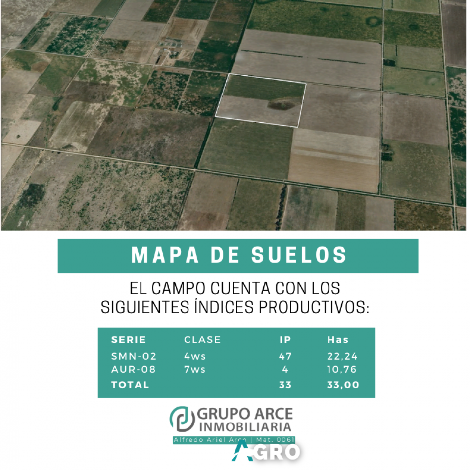 Campo 33Has. Zona Rural Santa Clara
