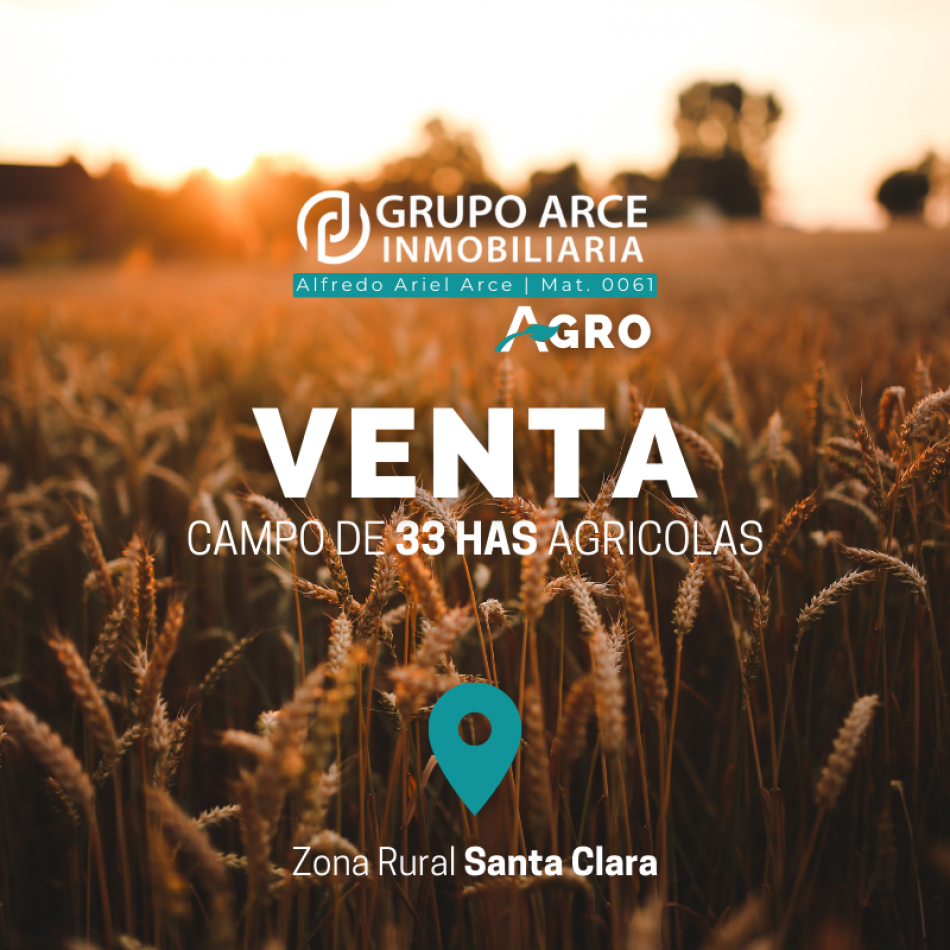 Campo 33Has. Zona Rural Santa Clara