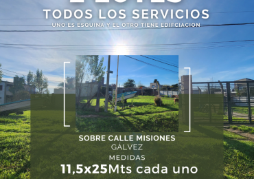 2 Lotes a la VENTA